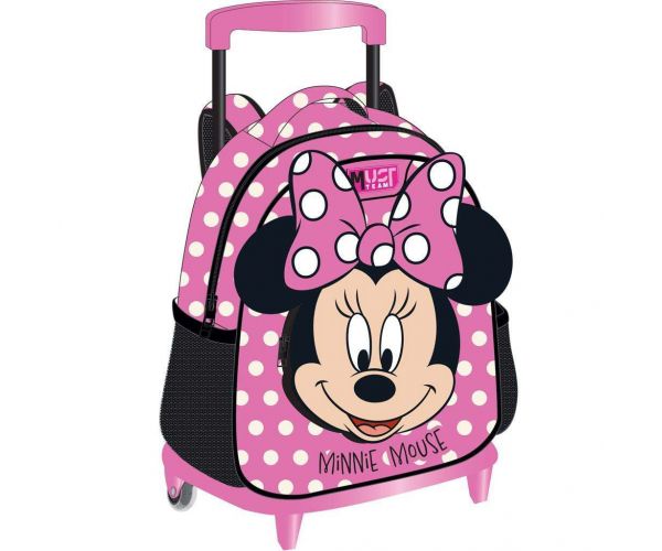Luna: Rucsac cu roți pentru grădiniță Must Team Minnie Mouse, 27x10x31cm