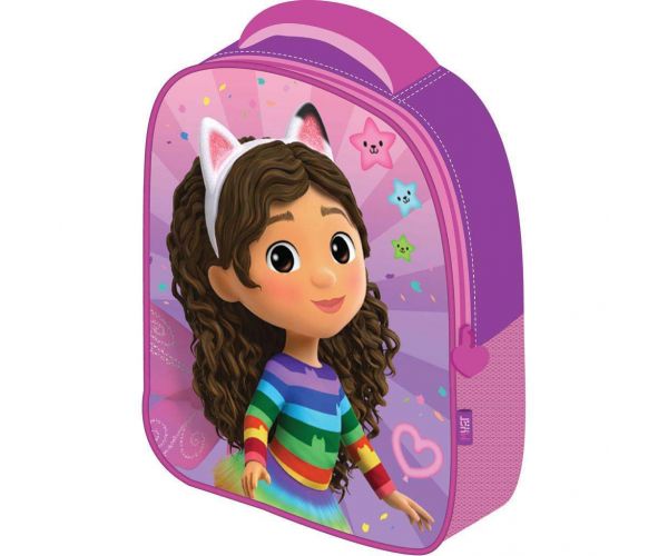 Luna: Rucsac de grădiniță 3D cu căsuța lui Gabi pentru copii, 26x10x32cm