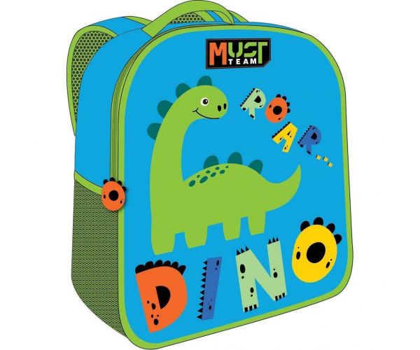 Luna: Rucsac de grădiniță cu model de dinozaur 3D Must Team, 26x10x32 cm