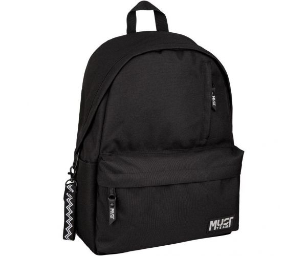 Luna: Rucsac școlar negru Must Team Monochrome, 32x17x42cm