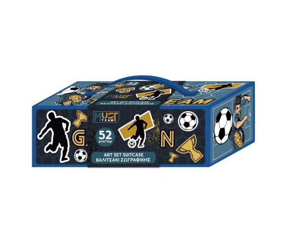 Luna: Set creativ fotbalistic Must Team Gamer în valiză, 52 piese