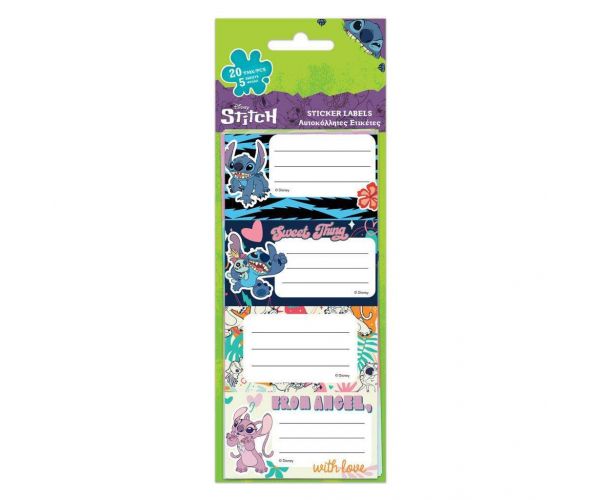 Luna: Disney Stitch füzetcímke 20db-os csomag