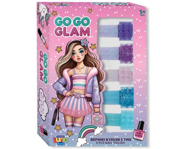 Luna: Set de 5 ojă de unghii GO-GO-Glam