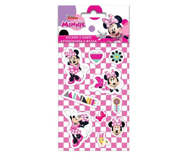 Luna: Set de autocolante Minnie Mouse, 5 bucăți pe o coală de 8x12 cm