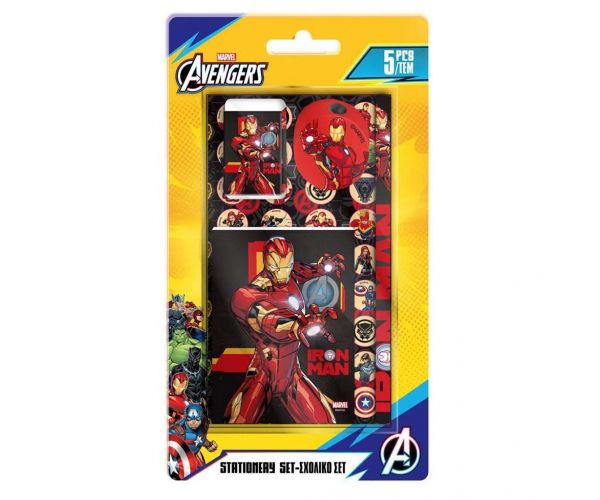 Luna: Set de instrumente de scris Iron Man, 5 bucăți