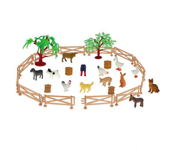 Luna: Set de joacă cu animale Jasper Land Farm, 34 piese