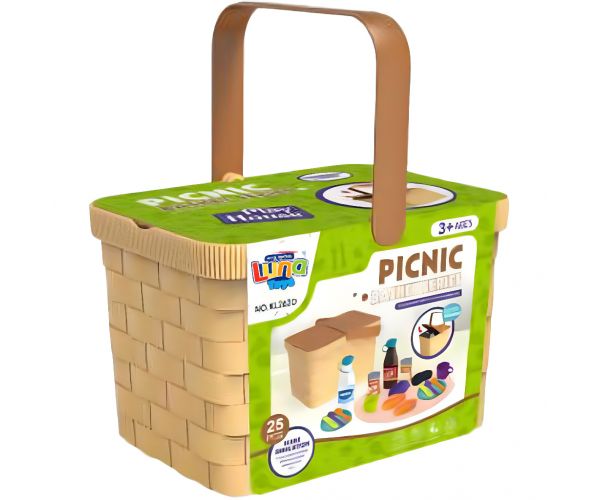 Luna: Set de joacă picnic în coș, 25 piese