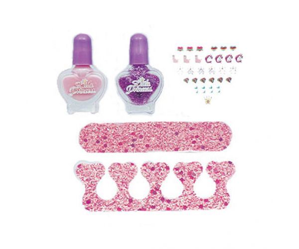 Luna: Set de manichiură Go-Go Glam cu unghii false și lac de unghii, 5 piese