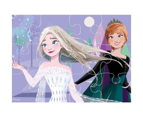 Luna: Set puzzle 4-în-1 Frozen