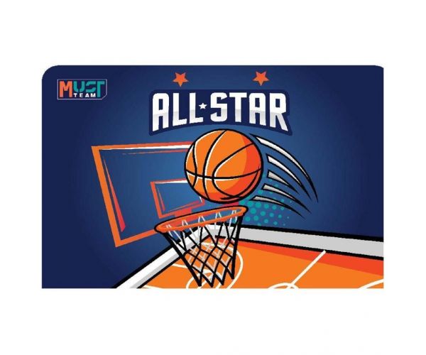 Luna: Suport de birou cu model de baschet Must Team, 43x29 cm