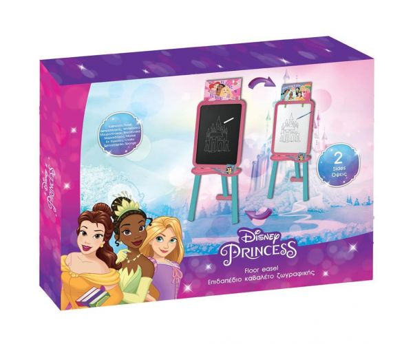 Luna: Tablă de desen 2 în 1 cu prințese Disney, 56x42x6cm, pe suport