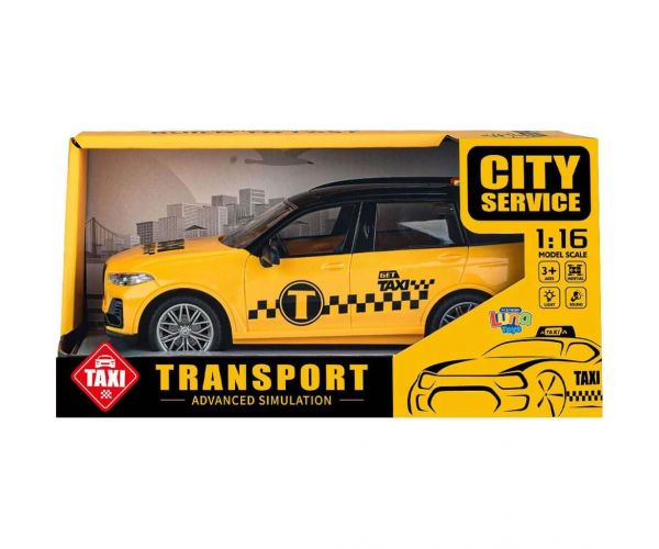 Luna: Taxi urban BMW X7 cu lumină și sunet, scară 1/16