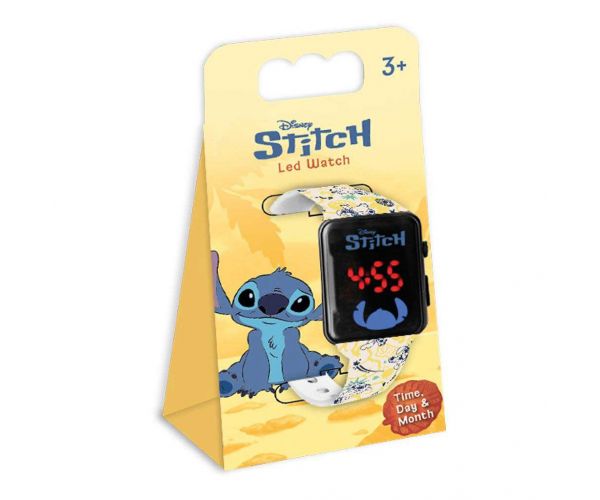 Luna: ceas de mână galben Disney Stitch cu LED