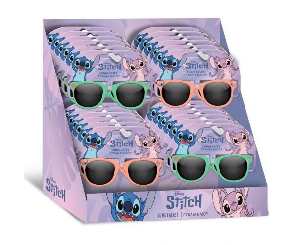 Luna: ochelari de soare cu imprimeu Stitch și Angel, în 2 variante, 1 buc.