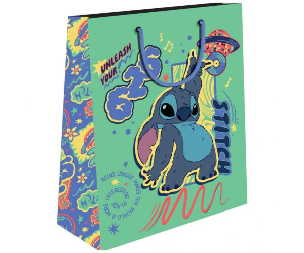 Luna: sacoșă de cadou medie Stitch 32x26x12 cm