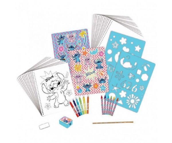 Luna: set creativ și de papetărie Disney Stitch, 45 de piese
