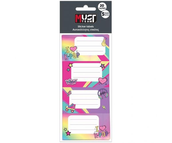 Luna: set de 20 de etichete pentru caiet cu model K-Pop