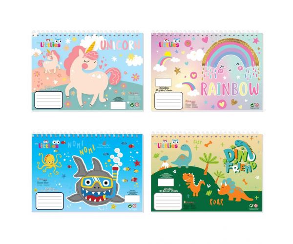 Luna: Caiet de schițe în spirală cu gânduri creative 40 de coli 20x28cm în patru versiuni 1bucată