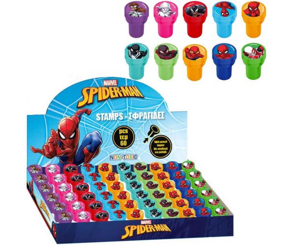 Luna: Caractere Spider-Man ștampilă pentru coada creionului mai multe variante 1bc
