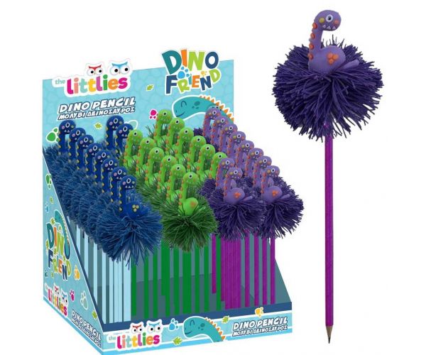 Luna: Dinoszauruszos pom-pom ceruza többféle színben 1db