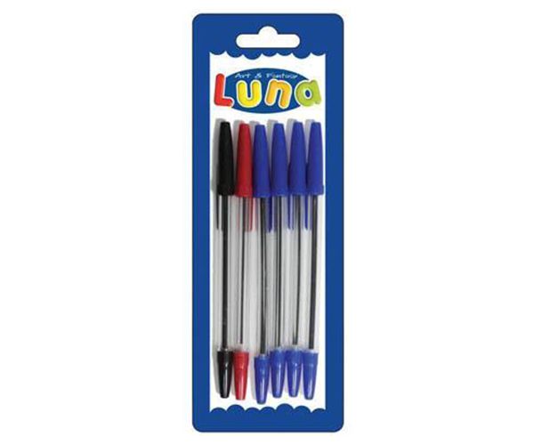 Luna: Set de pix 4 bucăți albastru, 1 bucată roșie, 1 bucată negru