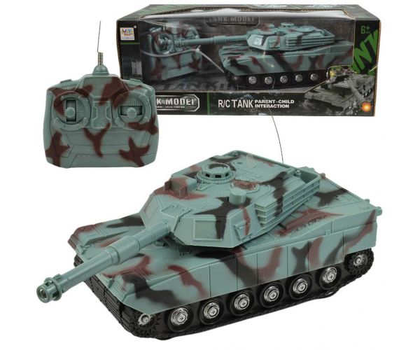 RC Távirányítós terepmintás M1 Abrams tank fénnyel és hanggal 1/32-es méretarány 22cm