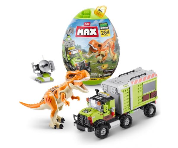 MAX Dino Aventură Capsulă Ou de Dinozaur, 310 bucăți