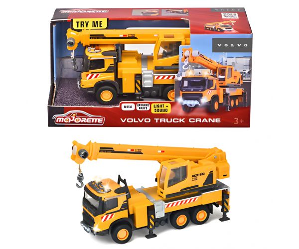 Majorette: Camion cu macara Volvo cu lumini și sunete 22 cm - Simba Toys