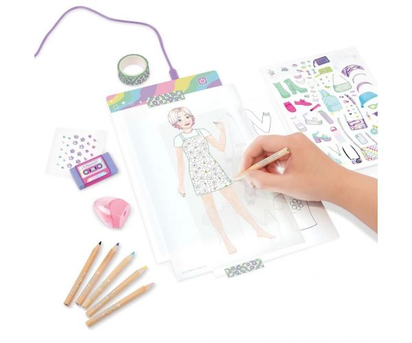 Make It Real: Divattervező kreatív tábla LED világítással és sablonokkal