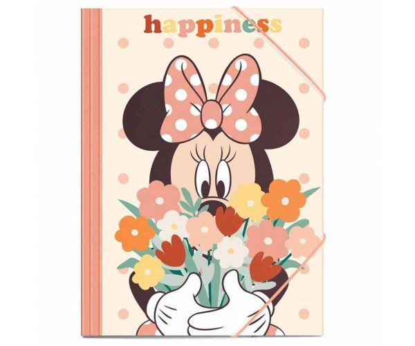 Mapă cu elastic Minnie Mouse pentru foi A4, 25x35cm