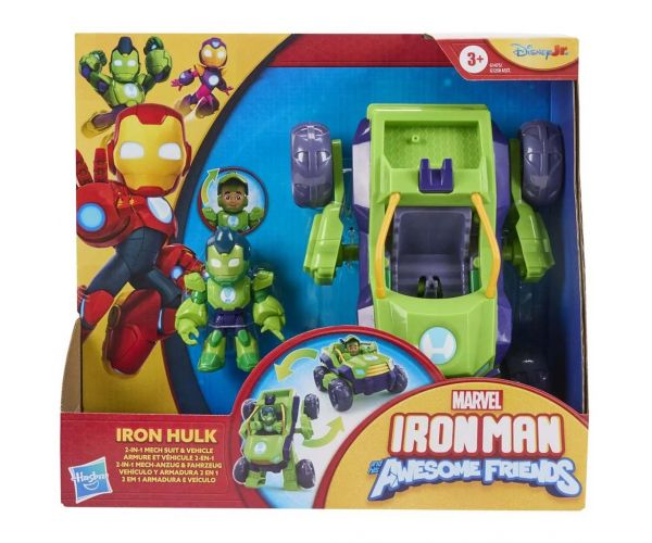 Marvel: Iron Man 2-în-1 set auto și figură Mech Hulk - Hasbro