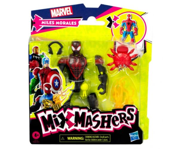 Marvel Mix Mashers: Avengers Spider-Man Miles Morales figurină cu accesorii - Hasbro