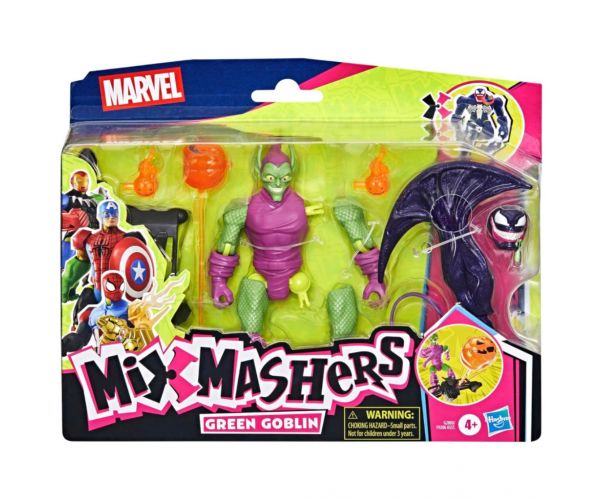 Marvel Mix Mashers: Omul Păianjen - Goblinul Verde, figurină cu accesorii - Hasbro