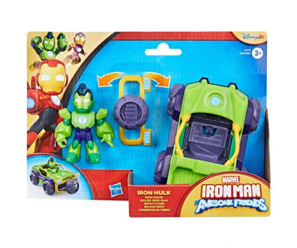 Marvel Omul de Fier și Super Prietenii – Set vehicul și figură: Iron Hulk - Hasbro
