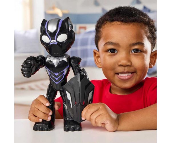 Marvel Omul de Fier și prietenii săi minunați - Figurină Pantera Neagră de 23 cm - Hasbro