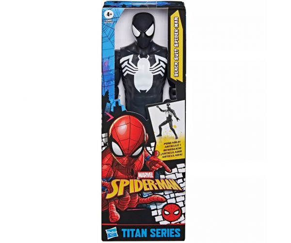 Marvel Răzbunătorii: Seria Titan Spider-Man cu costum negru, figurina de 30 cm - Hasbro