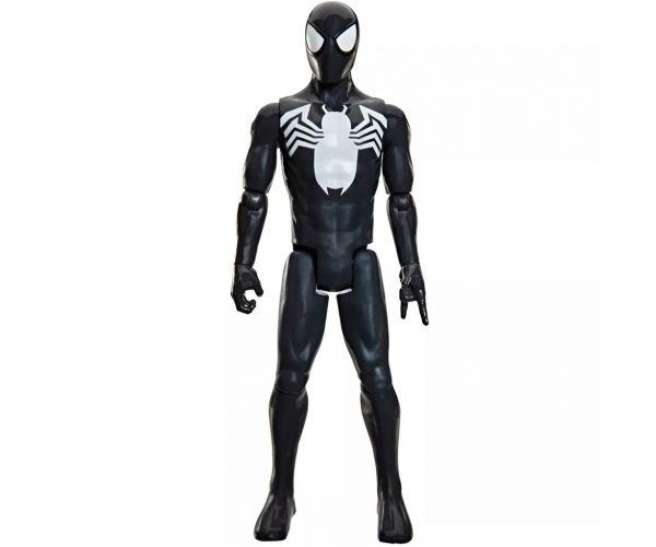 Marvel Răzbunătorii: Seria Titan Spider-Man cu costum negru, figurina de 30 cm - Hasbro
