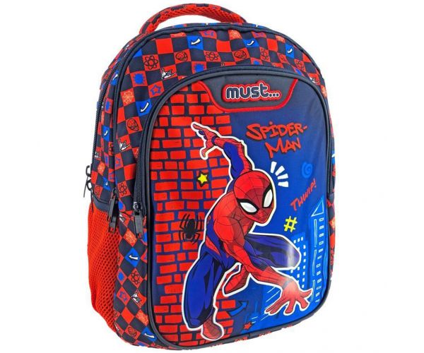 Marvel: Rucsac școlar cu trei compartimente Spider-Man, 32x18x43cm
