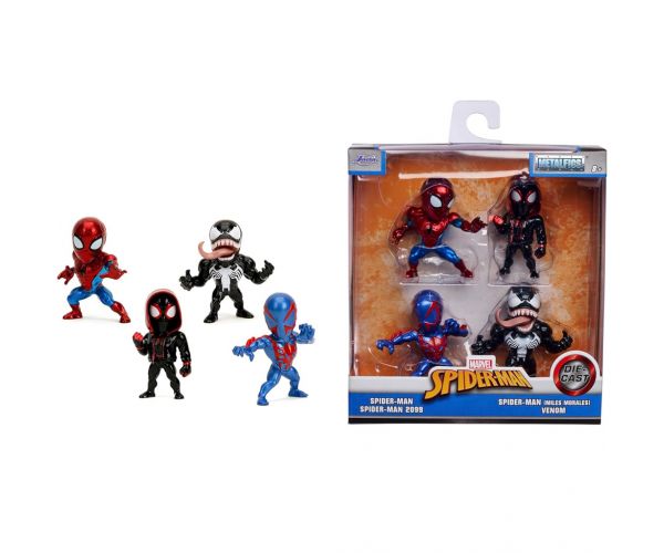 Marvel: Set de 4 figurine metalice Spider-Man 6,5 cm - Simba Toys