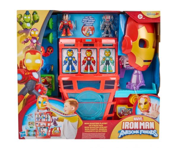 Marvel: Set de joacă cu baza lui Iron Man și figurine - Hasbro
