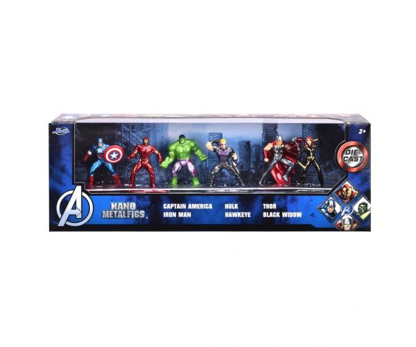 Marvel: Metalfigs Nano Bosszúállók fém figura szett 6db-os - Simba Toys