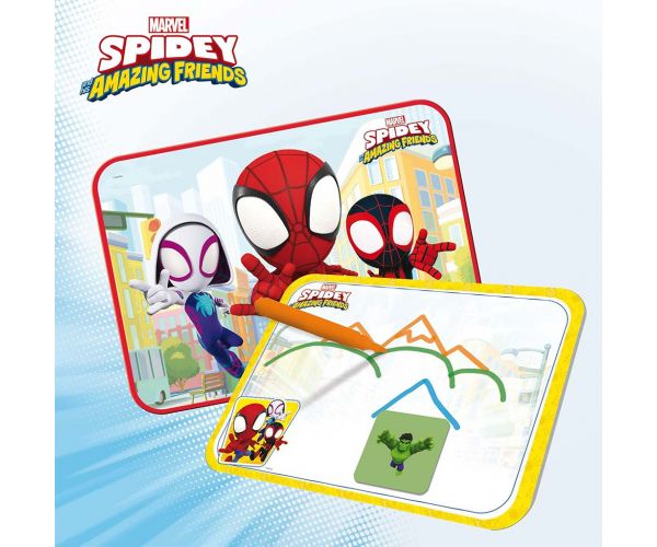 Masă de joacă Spidey cu 10 jocuri pentru dezvoltarea abilităților - Lisciani