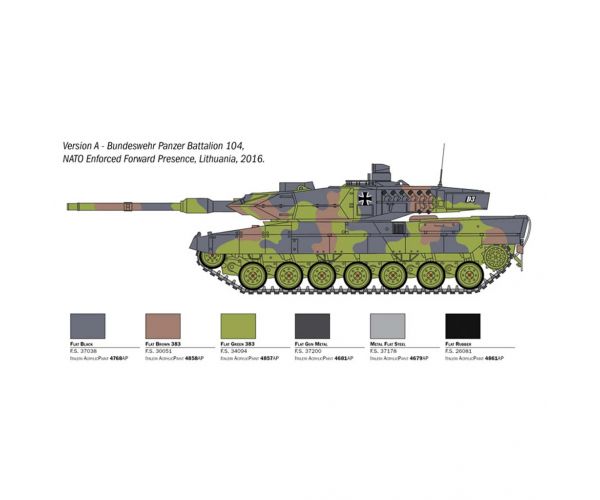Mașină de model Italeri 1/35 Leopard 2A6 tank