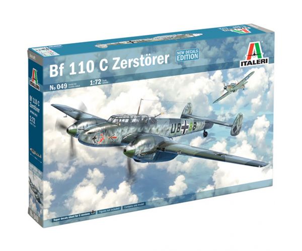 Mașină de model Italeri 1/72 Bf 110 C Zerstörer avion de vânătoare