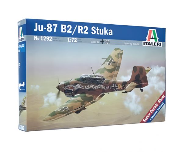 Mașină de model Italeri 1/72 Ju-87 B2/R2 Stuka bombardier în picaj