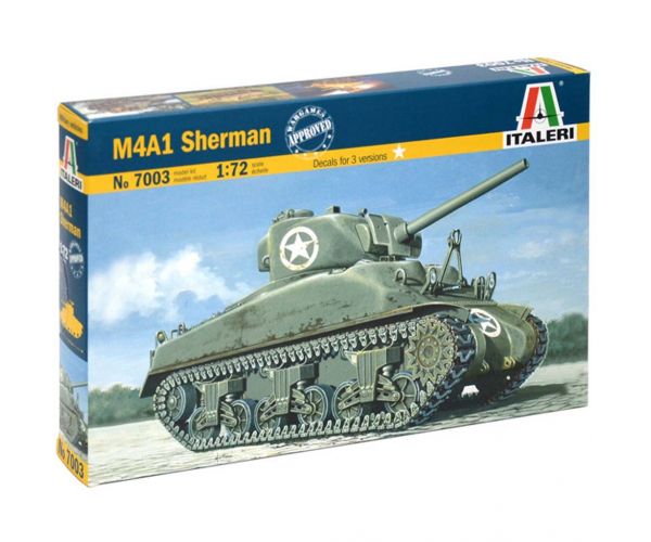 Mașină de model Italeri 1/72 M4A1 Sherman tank
