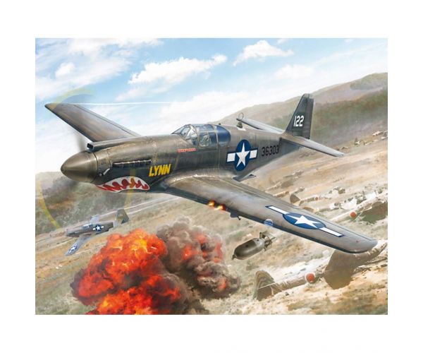 Mașină de model Italeri 1/72 P-51A Mustang avion de vânătoare