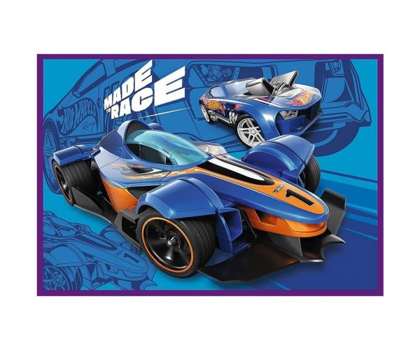 Mașini de curse Hot Wheels - set de 4 puzzle a câte 250 piese - Trefl