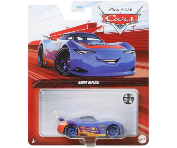 Mașinuță personaj Barry Depedal din Cars 3, scară 1/55 – Mattel