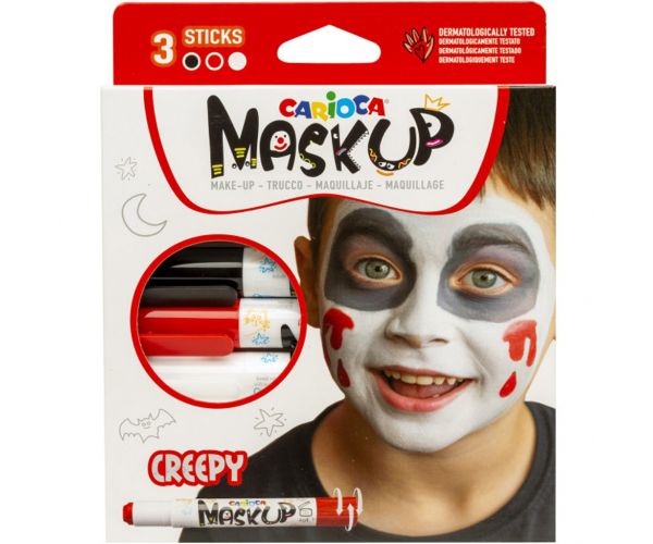 Maskup: set de pictură pe față de Halloween cu 3 culori - Carioca